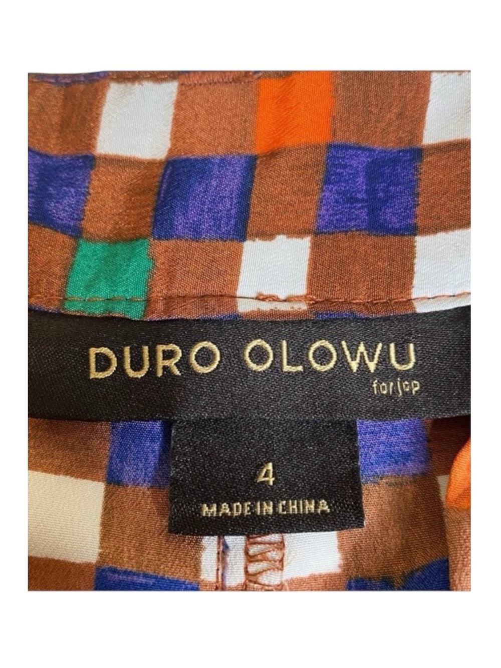 Duro Olowu 𑁍 Window Pane Print Plaid Shorts 𑁍 Wild Red Multicolor 𑁍 XS S 4 𑁍 - Picture 13 of 16